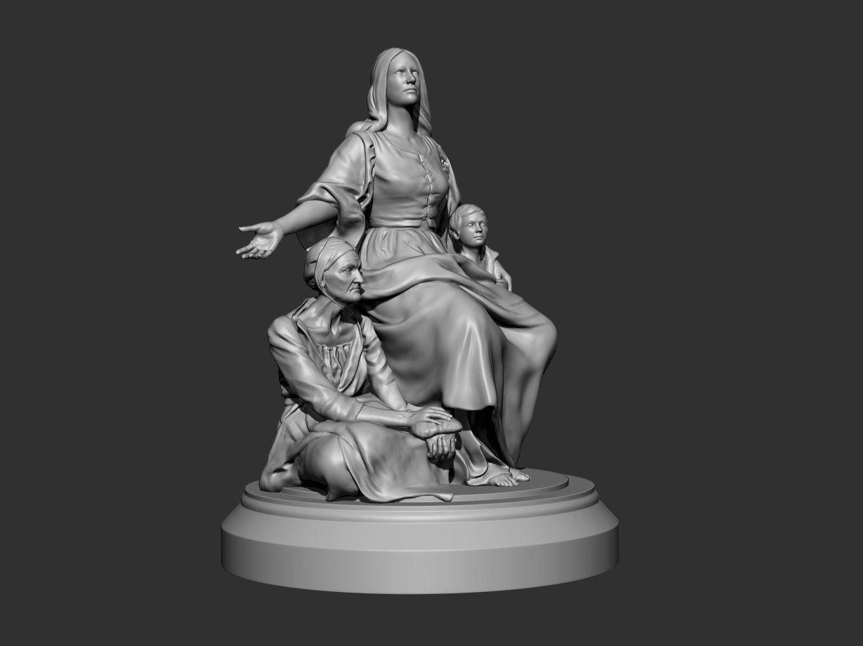 Statue sculpture  3D print model_1