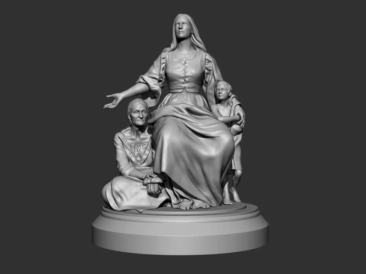 Statue sculpture  3D print model_0