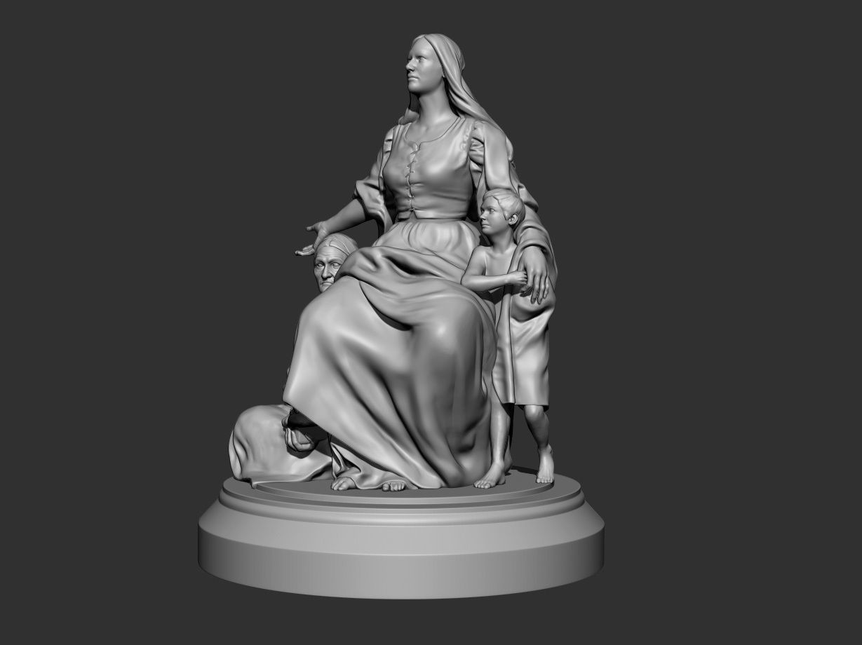 Statue sculpture  3D print model_2