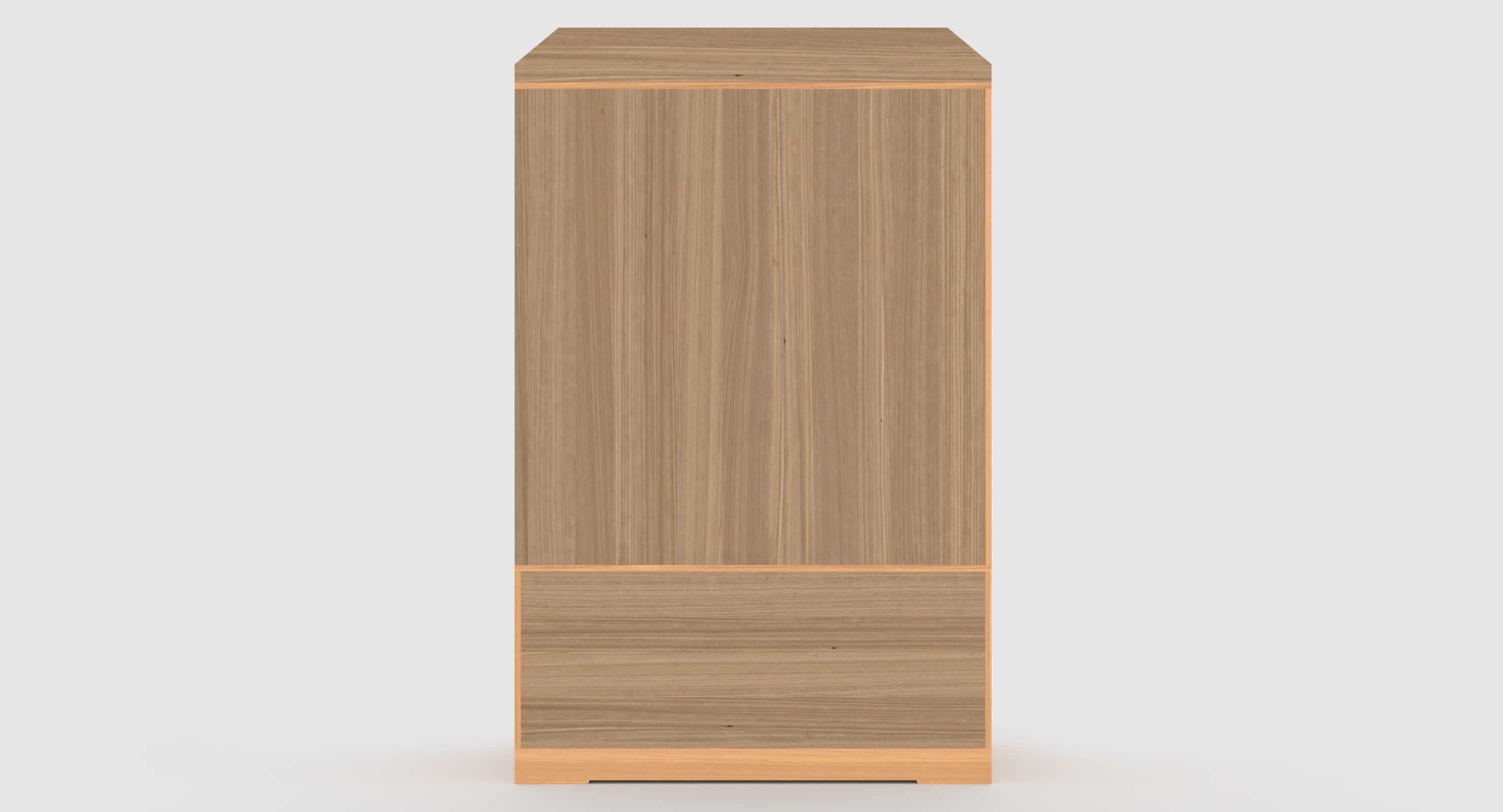 hallway 4 wooden cabinet with drawers and shelves Low-poly 3D model_2