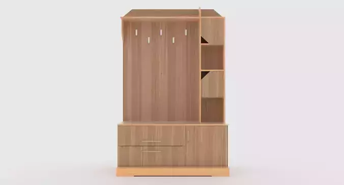 hallway 4 wooden cabinet with drawers and shelves