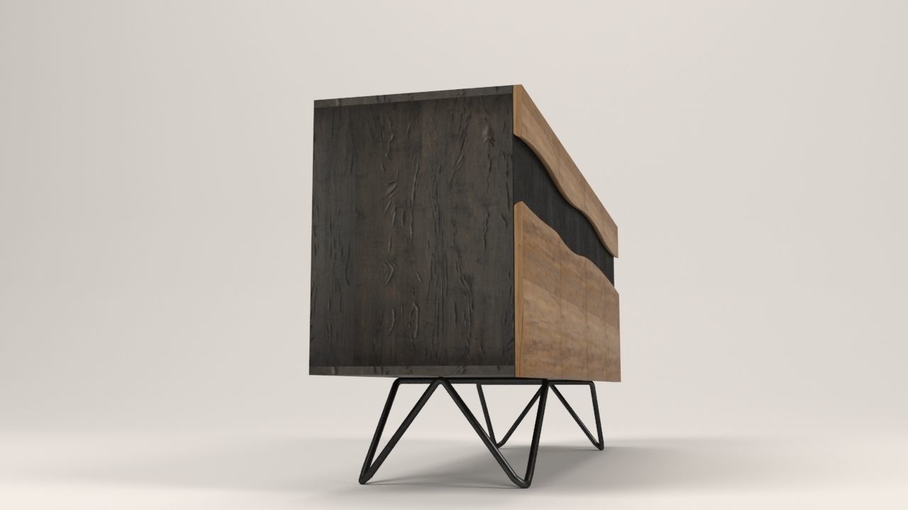 Ubuntu sideboard Low-poly 3D model_19