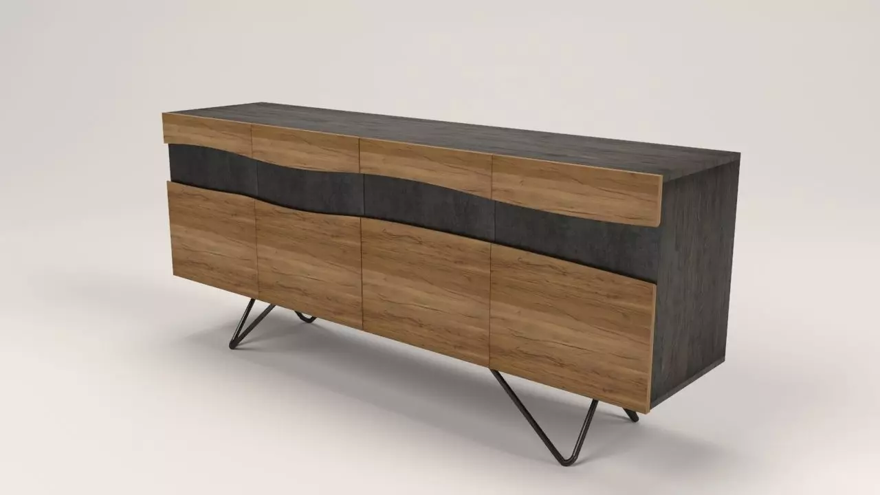 Ubuntu sideboard Low-poly 3D model_0