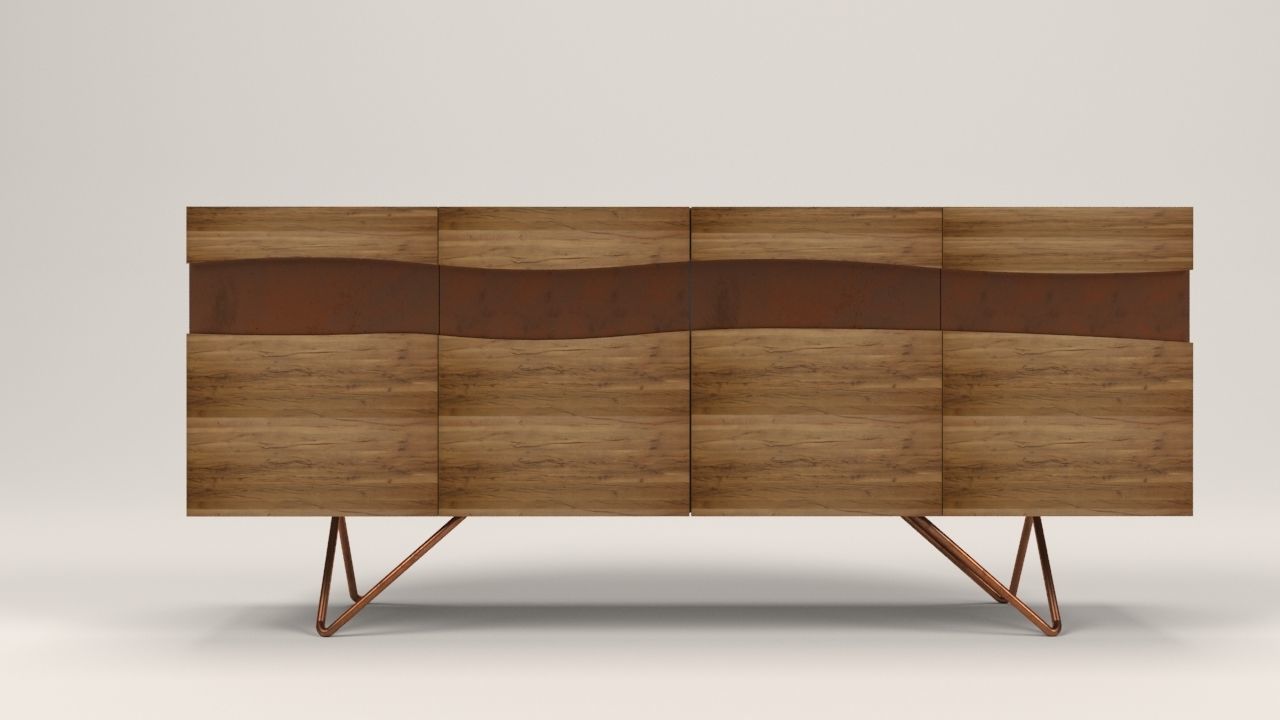 Ubuntu sideboard Low-poly 3D model_15