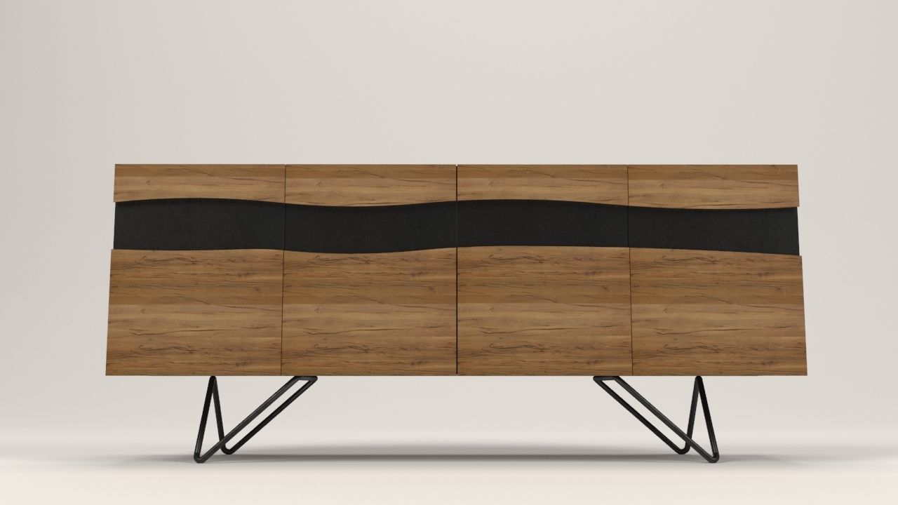 Ubuntu sideboard Low-poly 3D model_1
