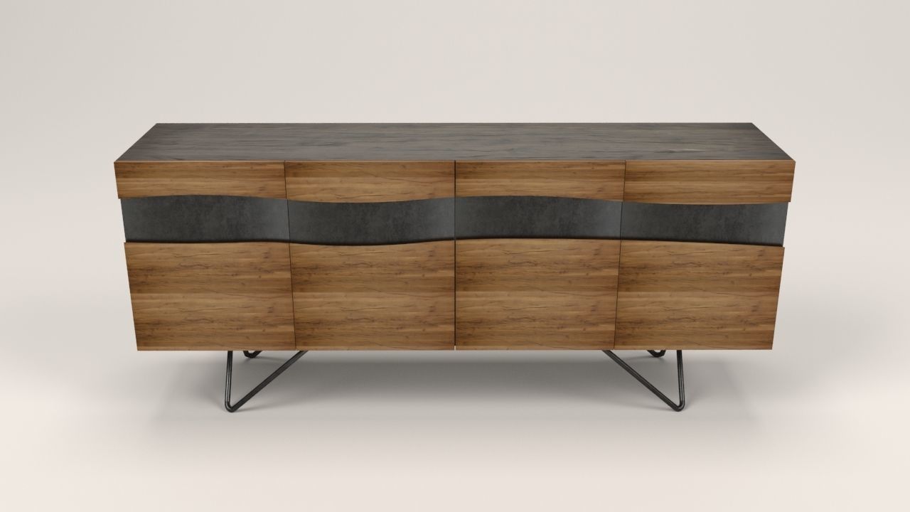 Ubuntu sideboard Low-poly 3D model_10