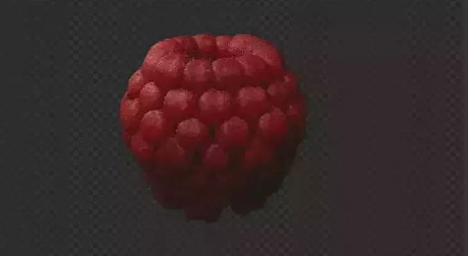 Raspberry Low-poly 3D model Raspberry Low-poly 3D model