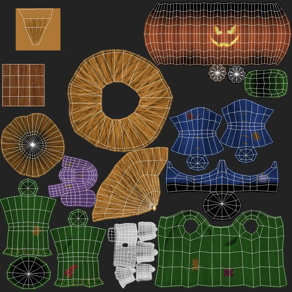 Halloween Game Ready Scare Crow  Animated Model  Low-poly 3D model_8