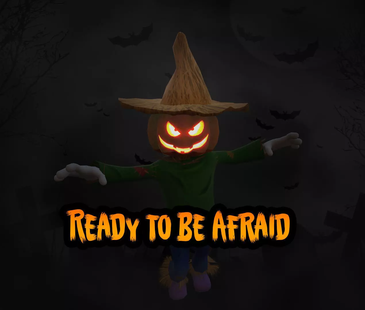 Halloween Game Ready Scare Crow  Animated Model  Low-poly 3D model_0
