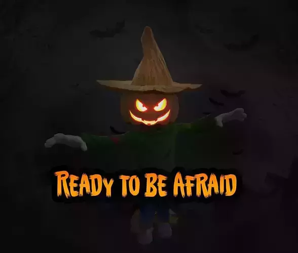 Halloween Game Ready Scare Crow  Animated Model  Low-poly 3D model