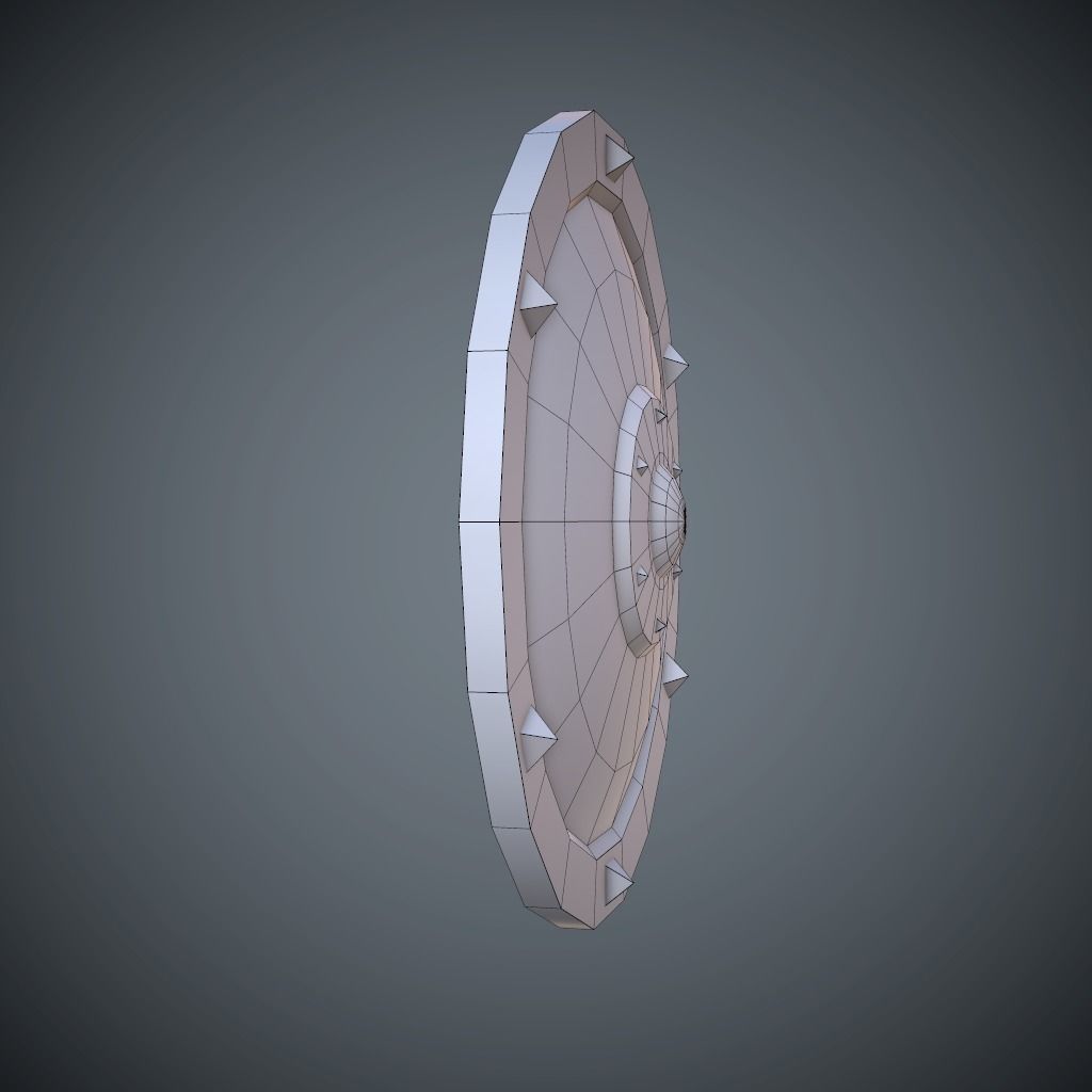 Shield Low-poly 3D model_12