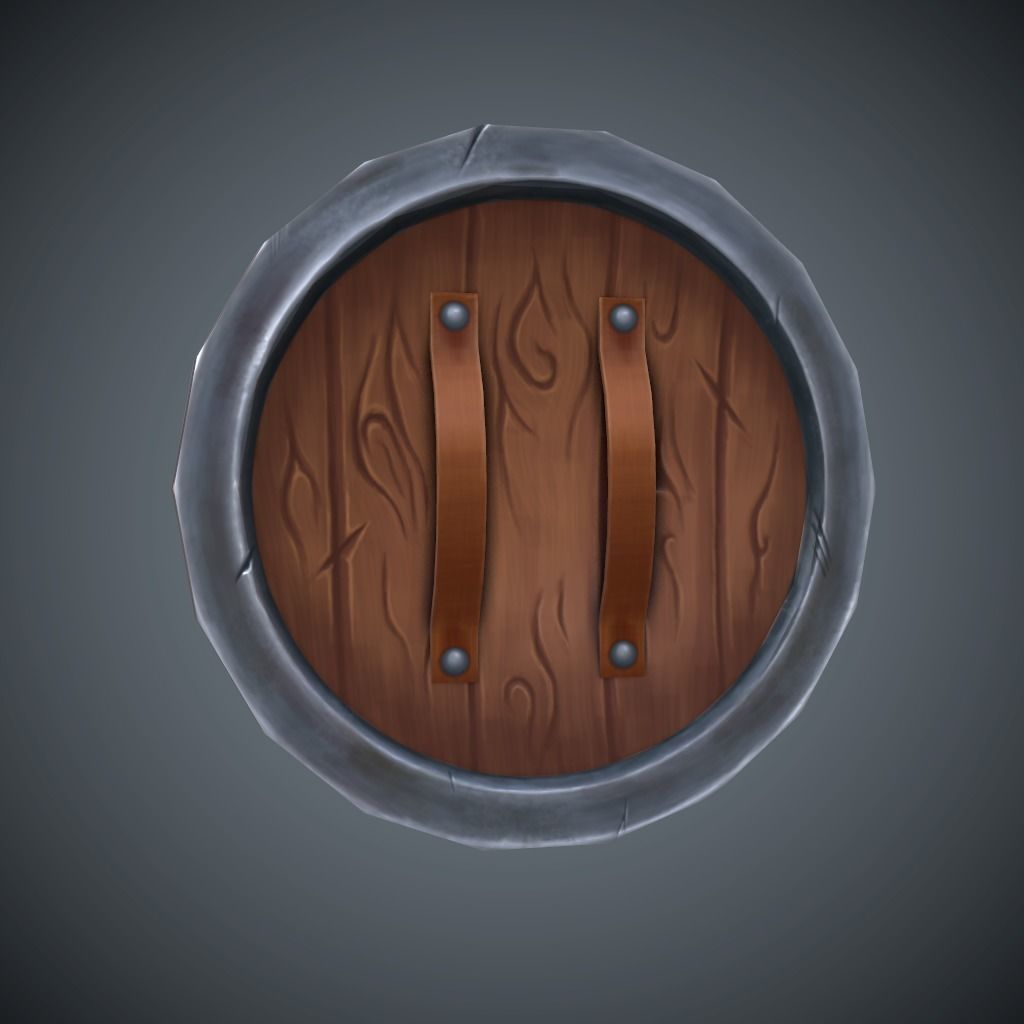 Shield Low-poly 3D model_3