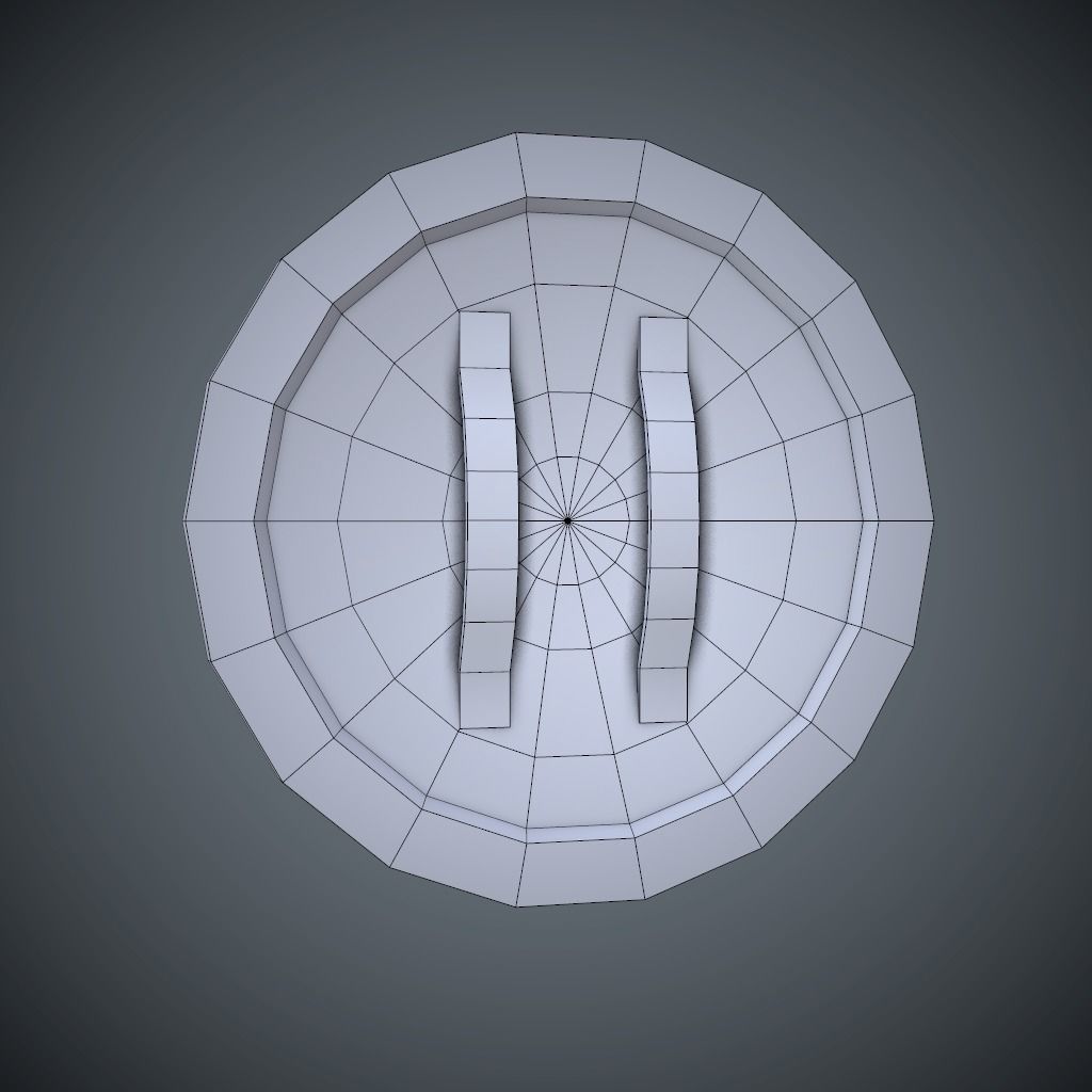 Shield Low-poly 3D model_11