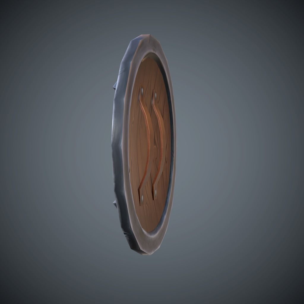 Shield Low-poly 3D model_2