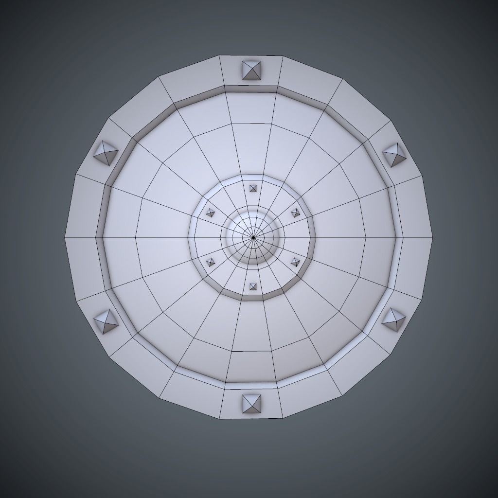 Shield Low-poly 3D model_8