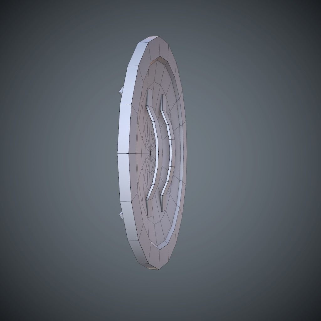 Shield Low-poly 3D model_10