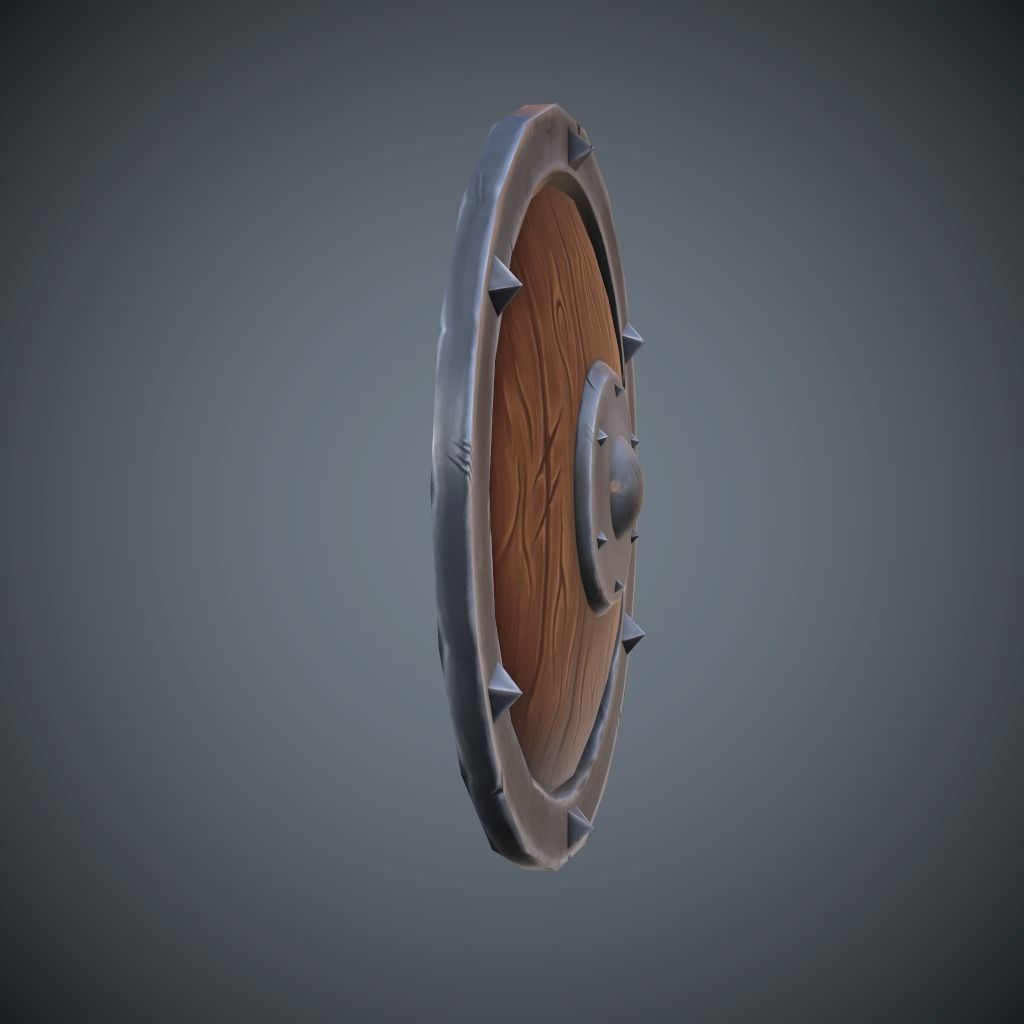 Shield Low-poly 3D model_5