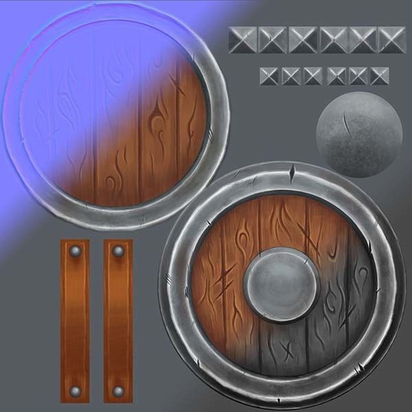 Shield Low-poly 3D model_7