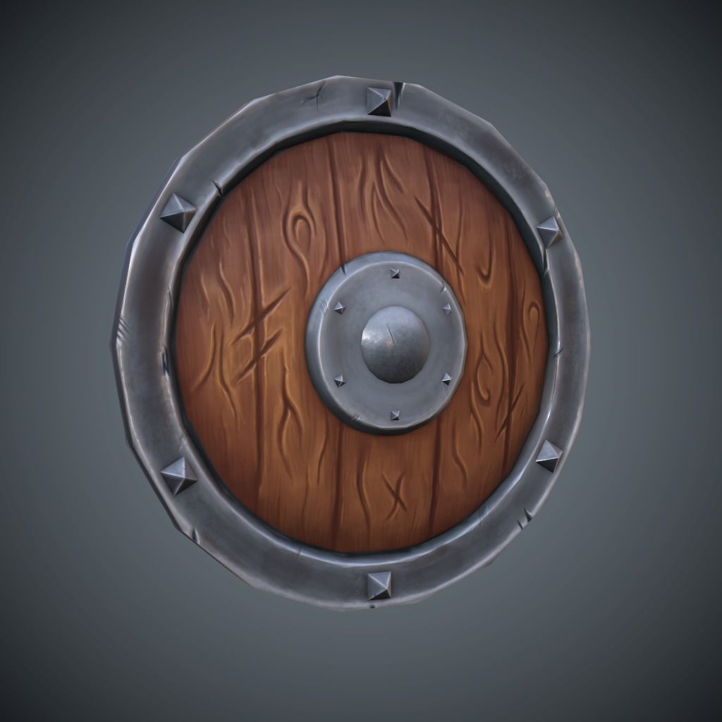 Shield Low-poly 3D model_6