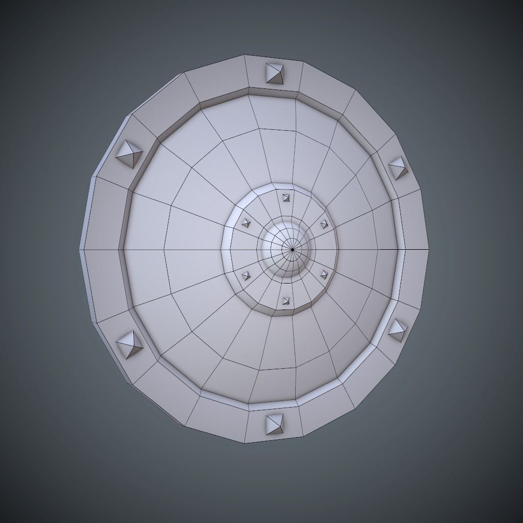 Shield Low-poly 3D model_13