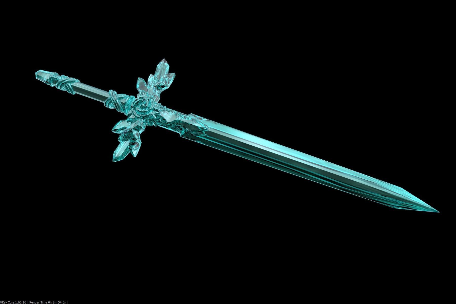 Japanese animation SAO Alicization protagonist sword 3D print model_5