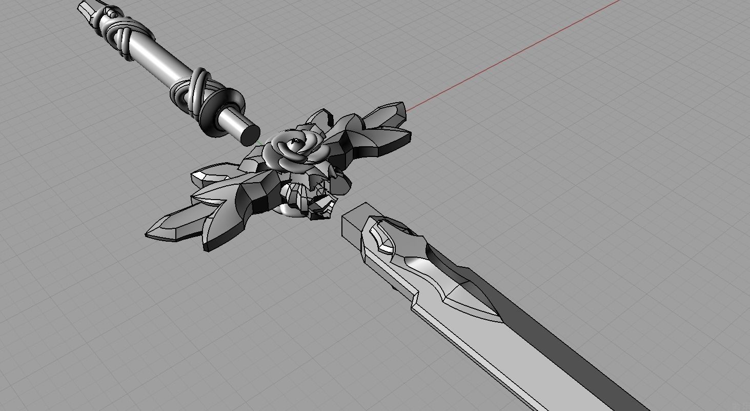 Japanese animation SAO Alicization protagonist sword 3D print model_1