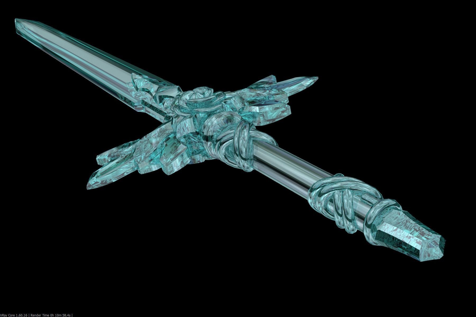 Japanese animation SAO Alicization protagonist sword 3D print model_7