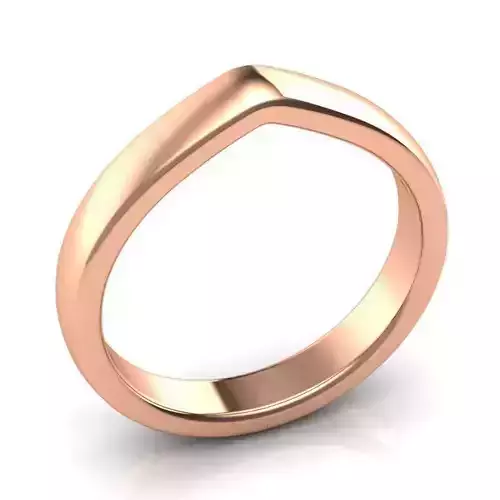 WS38a curved wedding ring gold