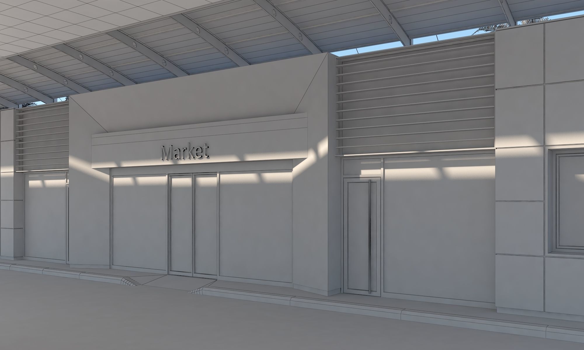 Gas Station Scene 3D model_11