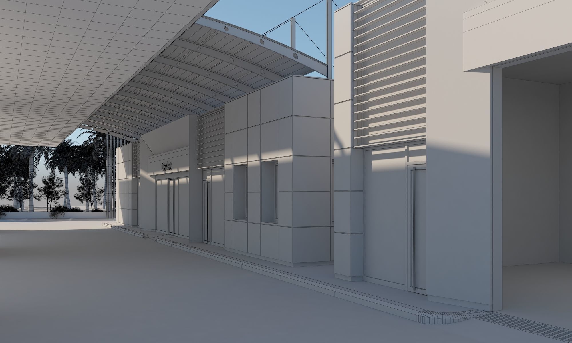 Gas Station Scene 3D model_12