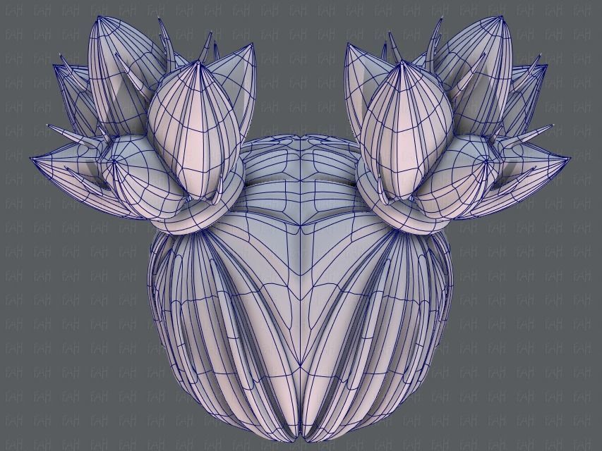 3D Hair style for girl V41 Low-poly 3D model_34