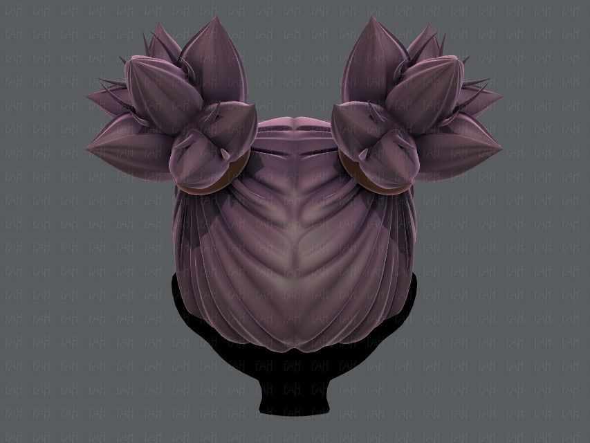 3D Hair style for girl V41 Low-poly 3D model_5