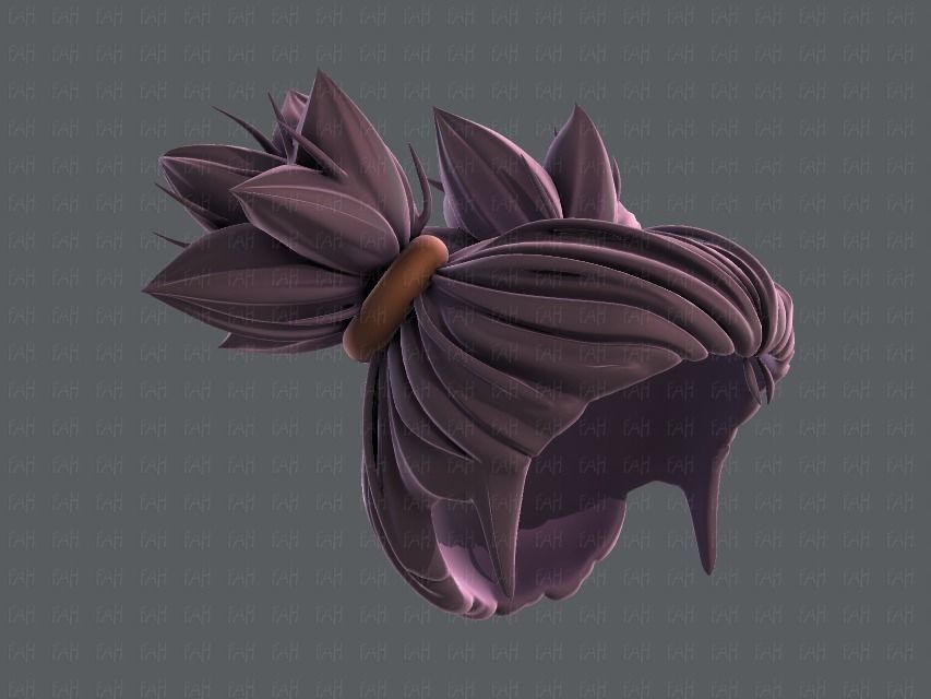 3D Hair style for girl V41 Low-poly 3D model_41