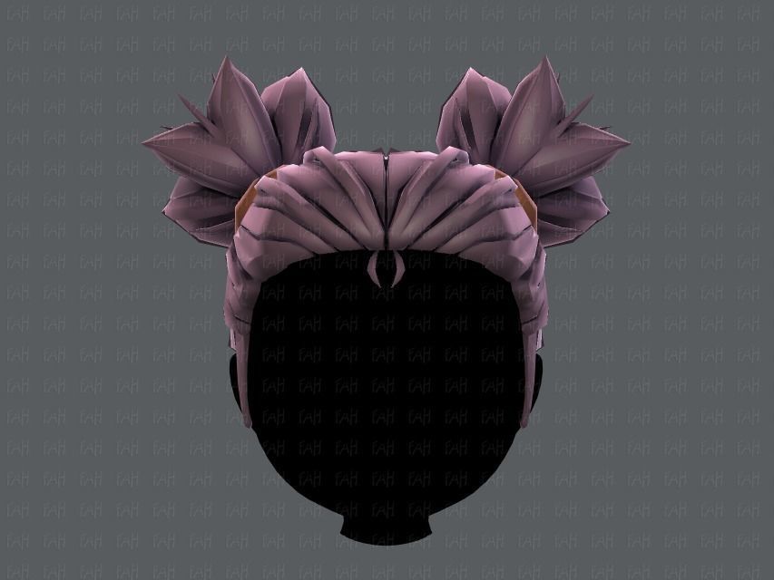 3D Hair style for girl V41 Low-poly 3D model_17