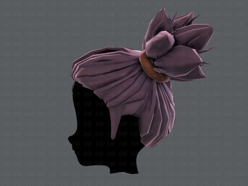 3D Hair style for girl V41 Low-poly 3D model_23