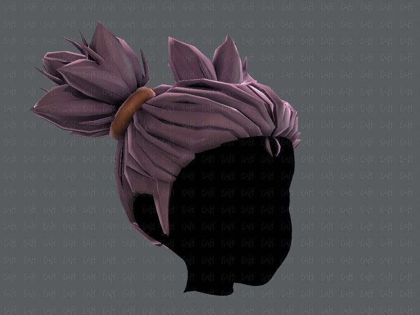 3D Hair style for girl V41 Low-poly 3D model_18