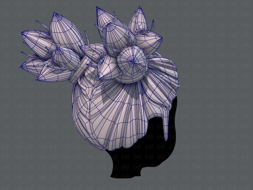 3D Hair style for girl V41 Low-poly 3D model_12