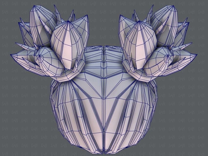 3D Hair style for girl V41 Low-poly 3D model_36