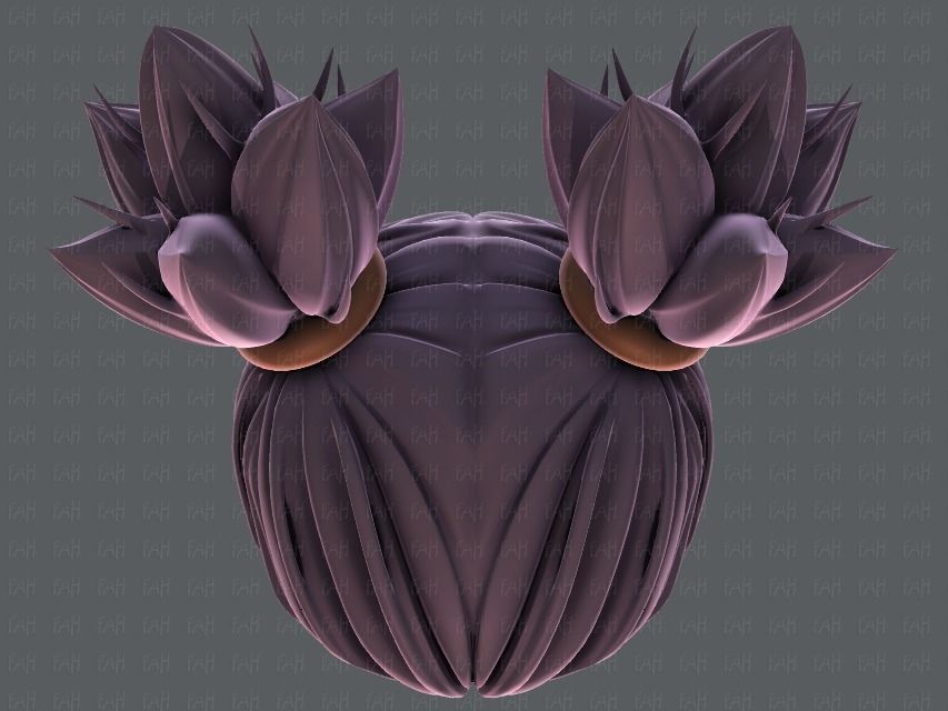 3D Hair style for girl V41 Low-poly 3D model_33