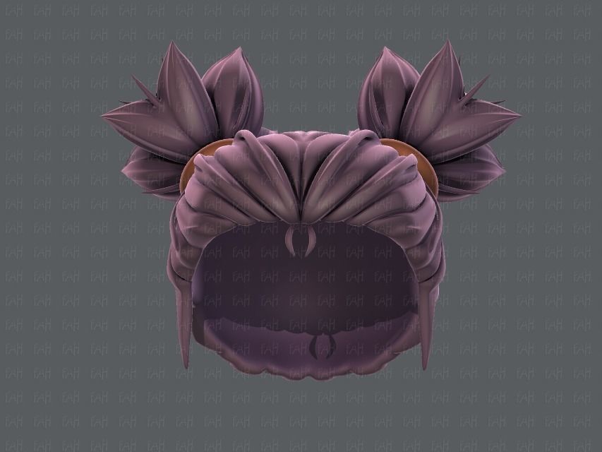 3D Hair style for girl V41 Low-poly 3D model_37