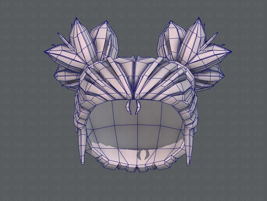 3D Hair style for girl V41 Low-poly 3D model_40