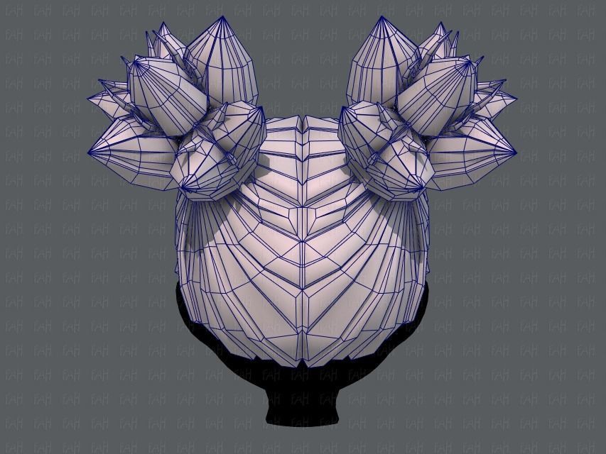 3D Hair style for girl V41 Low-poly 3D model_29