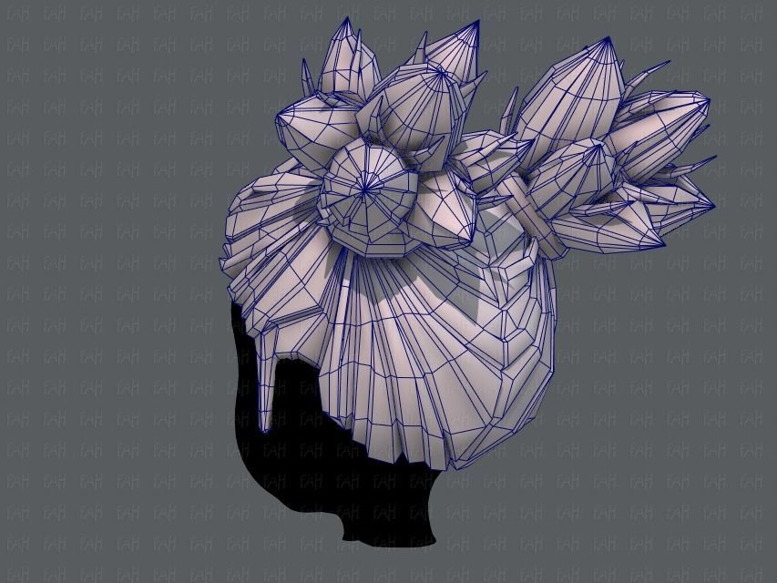 3D Hair style for girl V41 Low-poly 3D model_30