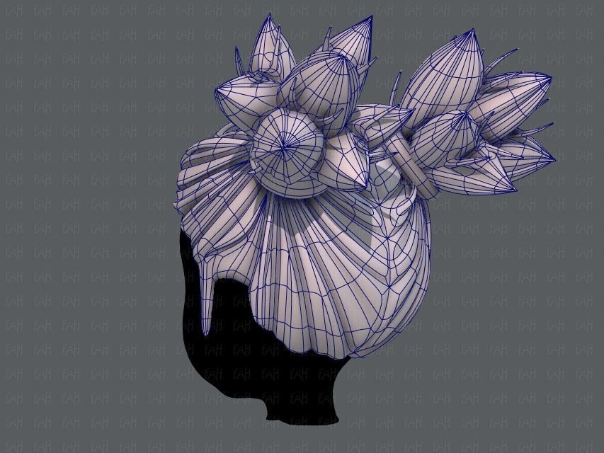 3D Hair style for girl V41 Low-poly 3D model_14