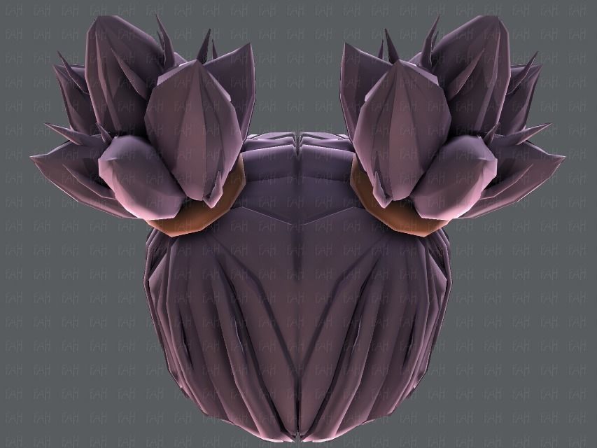 3D Hair style for girl V41 Low-poly 3D model_35