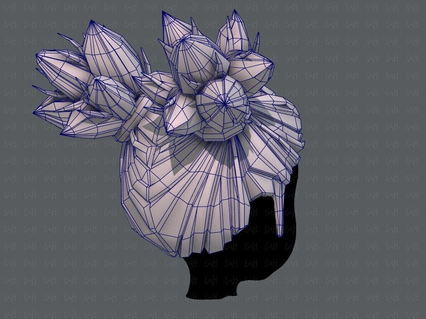 3D Hair style for girl V41 Low-poly 3D model_28