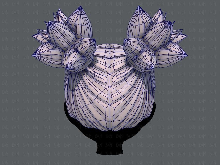 3D Hair style for girl V41 Low-poly 3D model_13