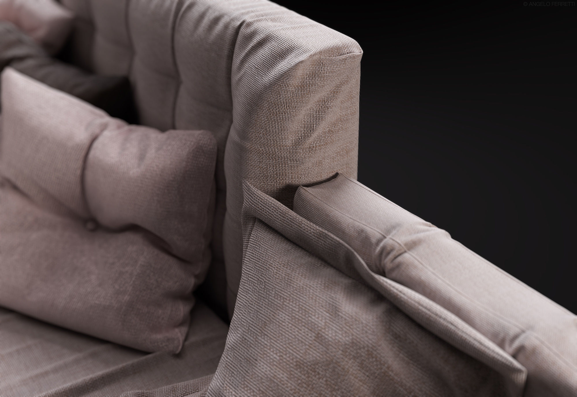 Alvar sofa by Bonaldo HQ 3D Model in a Studio Light setup 3D model_6