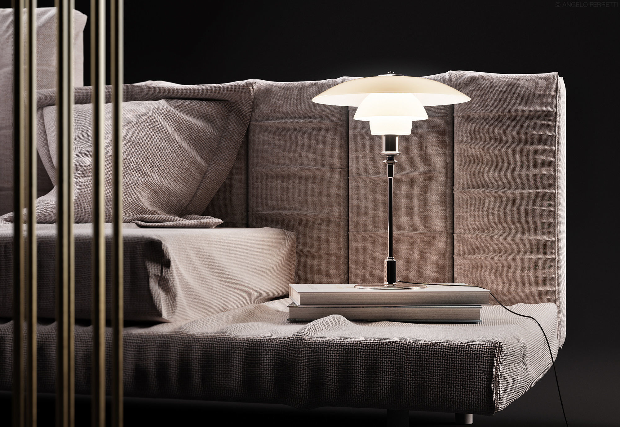 Alvar sofa by Bonaldo HQ 3D Model in a Studio Light setup 3D model_2