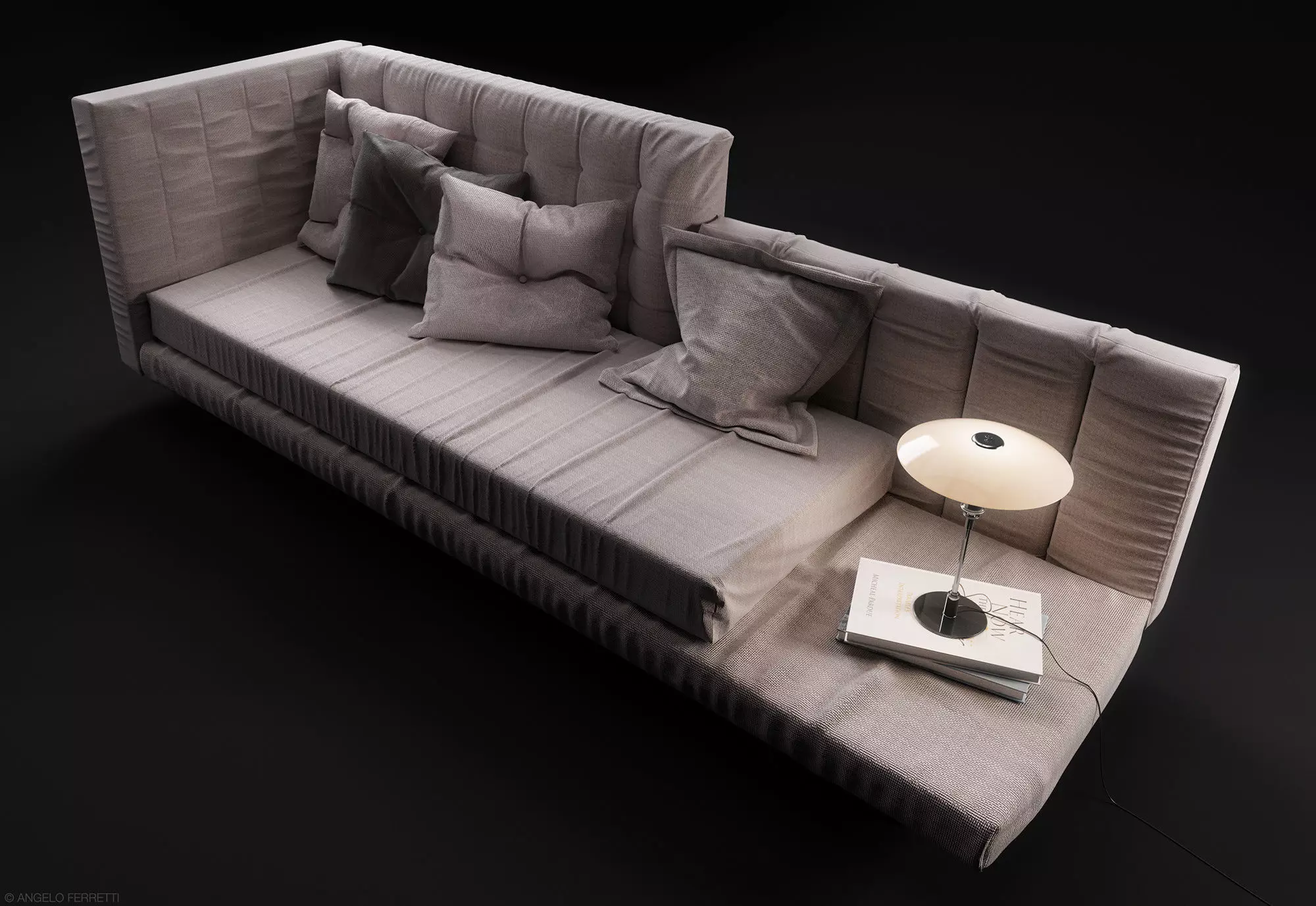 Alvar sofa by Bonaldo HQ 3D Model in a Studio Light setup 3D model_0